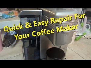 Quick and easy repair for your coffee maker. Cuisinart, Keurig, and more. Will not fill cup. - VOTD