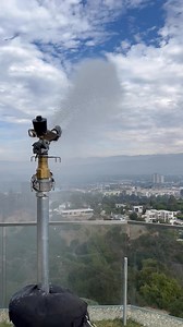 Fine tuning a Ranger Fire Sprinkler in the Hollywood Hills. Everyone needs to own one of these if they own a pool and fire pump. | Brushfire Battle Systems