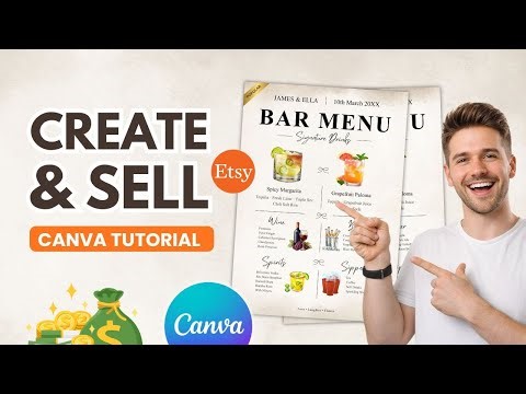 Create Wedding Bar Menus in Canva & Sell on Etsy (2026 Trend)