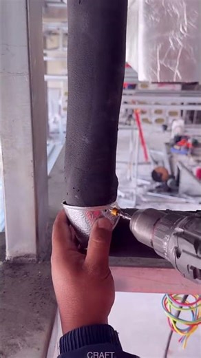 Installation Process of Insulating Tinfoil for Bent Pipes#shorts