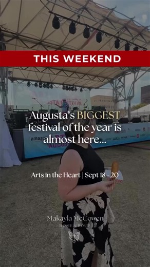 Arts in the Heart is back THIS WEEKEND! 🎨 September 18–20, one of Augusta’s biggest festivals is bringing three days of food from around the world, local art, live music, performances, and more. 📍 Augusta Exchange Club Fairgrounds 308 Hale St, Augusta, GA 30901 Save this for your weekend plans follow me for more things to do and know around Augusta! I’m Makayla, your Augusta local and real estate agent. Need help buying, selling, or making a move in the CSRA? 📱 Call or text: 762-343-9111 #Aug