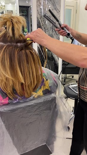 Hair Styling Process: Professional Flat Iron Technique