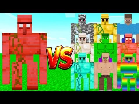 Golems vs Golems in Minecraft 🔥 Ultimate Golem Battle | Who is the Strongest Golem?