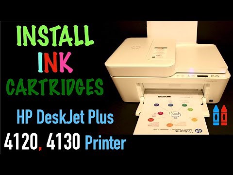 HP DeskJet Plus 4120 & 4130 Ink Cartridge Installation, review !!