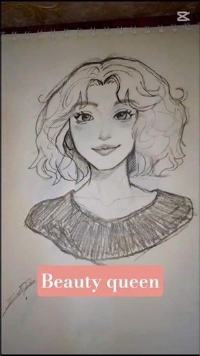 Cute Anime Girl Pencil Sketch 🌸