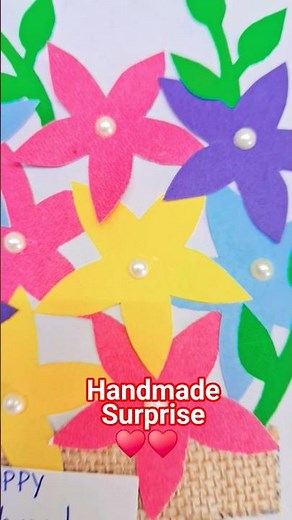 “DIY Mother’s Day Flower Card 💐 | Easy Handmade Surprise ❤️#viral #diy #handmade #shorts #craft ♥️”