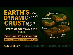 L29- Types of fold and faults | Geomorphology Made Easy | UPSC IAS Geography Lectures