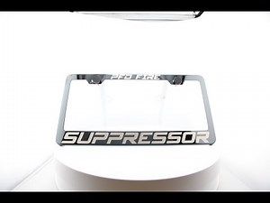 Black Chrome Stainless License Plate Frame – Laser Etched “PFD FIRE SUPPRESSOR”