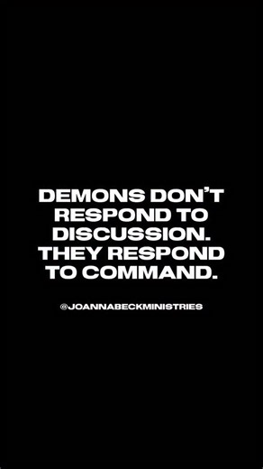 Demons don’t respond to discussion. They respond to command. You can explain, reason, and analyze all day, but darkness is not moved by conversation. Spiritual resistance does not yield to understanding, it yields to authority. Jesus never debated demons. He issued commands. The same authority backs you when you pray in alignment with the Word of God. This is why emotional processing alone won’t shift a spiritual assignment. If the root is spiritual, the response must be authoritative. You don’t