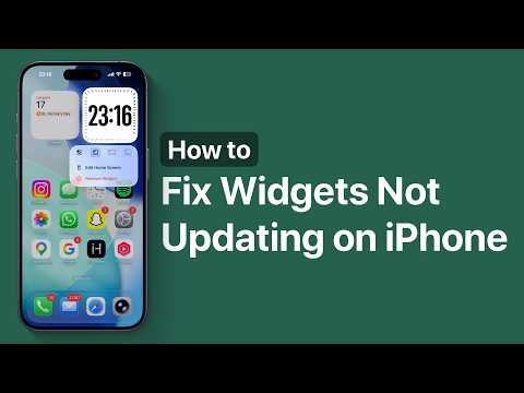 Widgets Not Updating on iPhone? Fix Here