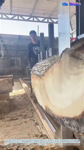 Corte automatizado de madera en un aserradero