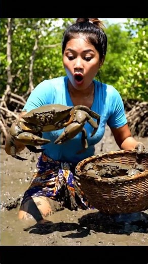 Villager kids catch #fish, #crab, #snail and #snake 14