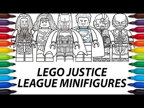 How to draw Lego DC Comics Justice League Movie minifigures compilation