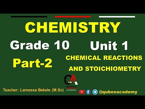 2. Grade 10 Chemistry | Unit 1: Chemical Reactions and Stoichiometry | Part 2 | ‪@QubeeKids‬