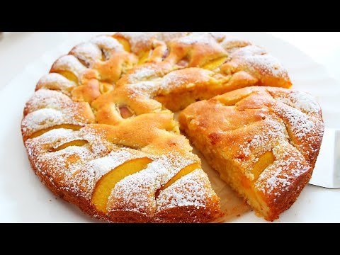 Moist and delicious cake! Quick & easy! Nectarine cake dessert!