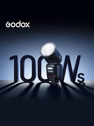 Godox V100: Powerful 100Ws Touchscreen Camera Flash