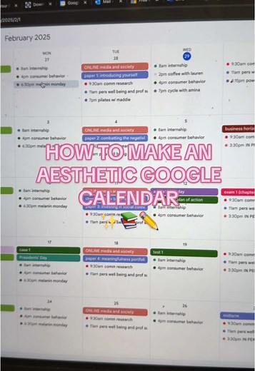 Cómo hacer un Google Calendar estético