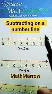 How to subtract on a number line #MathMarrow #difference #line #show