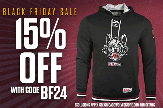 🚨 BLACK FRIDAY CAME EARLY 🚨 Howl about a deal? The Chicago Wolves Black Friday Sale is here! 🐺 Snag your favorites now through November 29th—before they’re gone! https://bit.ly/3ZcWNls | Chicago Wolves