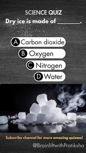 What Is Dry Ice Really Made Of? 🧊 Most People Don’t Know! #shorts #quiz #trivia