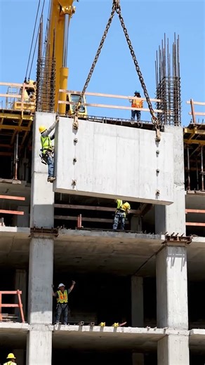 Precast concrete structures to make multi story building
