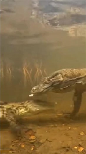 Komodo Dragon vs Crocodile 😱🐊 | Raw Underwater Fight