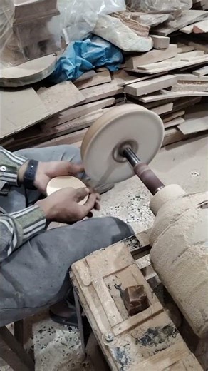 wood round pes polish with buff machine best work