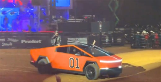 Kid Rock Pays A Rockin' Homage To The Dukes Of Hazzard By Riding On General Lee-Inspired Cybertruck