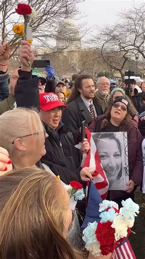 Ashli Babbitt's Mother Leads Chants For Her Outside the US Capitol | storyful