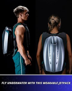 24K views · 285 reactions | This high-powered jetpack lets you fly beneath the waves at speeds up to 3 meters per second, dive up to 40 meters, and explore for 40 minutes on a single charge. Would you take it for a spin? | Startup Selfie | Facebook