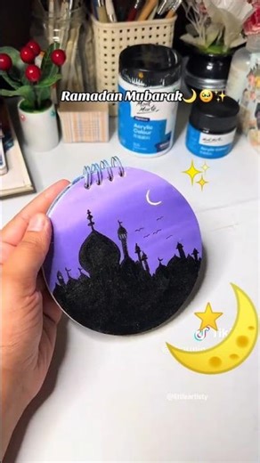 Easy Ramadan Painting idea ✨🌙 #painting #shorts #viral