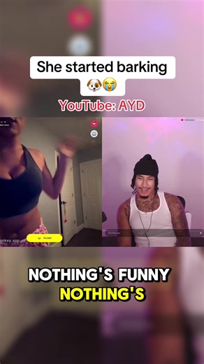 She was tweaking 😂 Yt: AYD #fyp #viral #4upage #datboiayd | girl barking