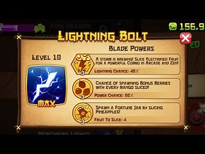 Fruit Ninja Classic - New Blade Power! Lightning Bolt Blade!