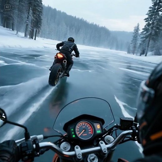 Riding Motorcycles On Frozen Lakes Is CRAZY!