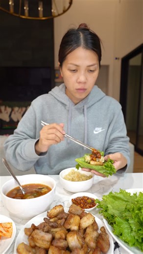 Alissa Nguyen Won | my favorite korean meal: ssam served with homemade ssamjang (lettuce wrap served with homemade korean spicy, savory, dipping sauce) PORK... | Instagram