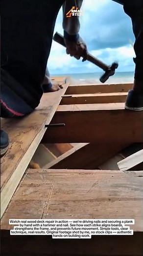 “Manual Wood Deck Repair – Powerful Simple Tool Workflow in Action!”