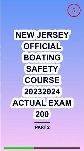 New Jersey Official Boating Safety Course 20232024