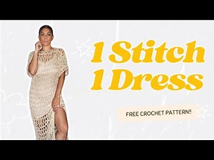 Viral Easy Crochet Dress Using Just One Stitch – FREE Beginner Pattern!