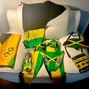 Jamaican flag beach to club Harajuku, Lovers heals size 6 Juju Royal bikini XL