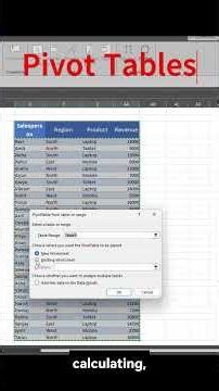 Pivot Tables in Excel in 30 Seconds | Excel Tip for Data Analysis