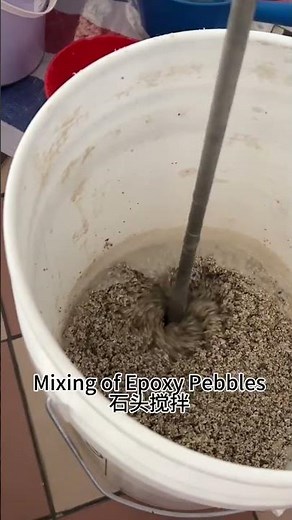Process of Overlaying Epoxy Pebble Floor