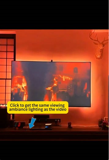 🔥Upgrade your TV! RGB-IC TV SYNC Light Strip—Multiple lighting modes available sound synchronization mode screen synchronization mode! #smarttv #smarthome #movienight #ambientlight #rgblight