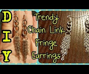 DIY Trendy Chain Link Fringe Earrings