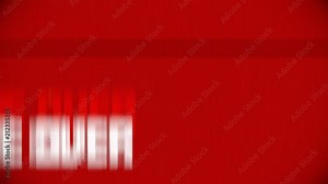 A noisy distorted tv screen: a blocky Game Over text message, white characters scrolling on a red background. Two speeds: fast and slow.