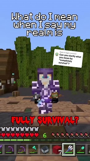 Replying to @Egg What do I mean when I say my realm is completely survival? 🤔 #minecraftrealm #minecraft #realm #viral #therealmofwonder #mouseysmp #mouseyssmp #minecraftbedrock https://linktr.ee/mouseypenalternative