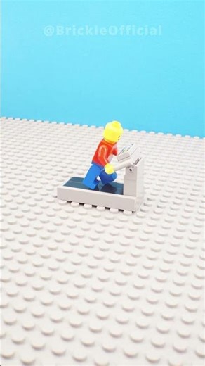 Minifigure runs on the treadmill, Lego Animation #shorts