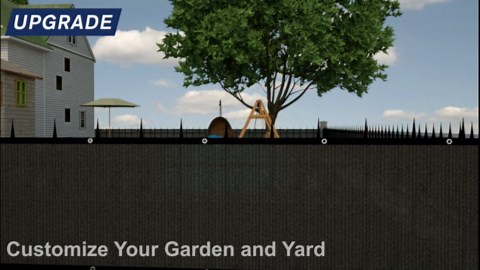 UPGRADE Privacy Screen Fence 4' x 50' Commercial Shade Cover with Brass Grommets Heavy Duty Perfect for Outdoor Back Yard-Dark Green, Customizable