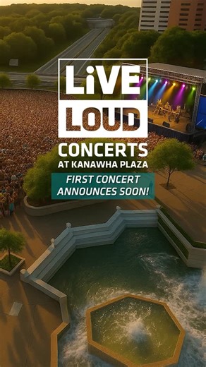 LiVE LOUD Concerts at Kanawha Plaza on Instagram: "LiVE LOUD Concerts are temporarily moving just 2 blocks away in 2026 to Kanawha Plaza! A new space, the same unforgettable summer shows. Returning to Brown’s Island for the 2027 season. 🏝️ Keep an eye out, first show announcement is coming soon!"