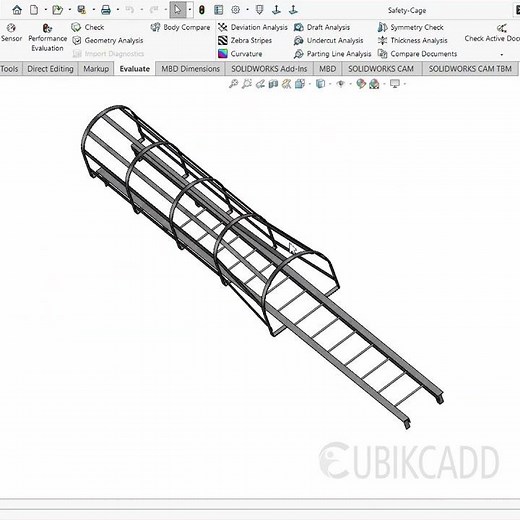 Designing a Safety Cage Ladder with SolidWorks | Expert Tutorial