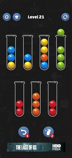 Ball Sort Puzzle Level 021 🧩 #ballsortpuzzle